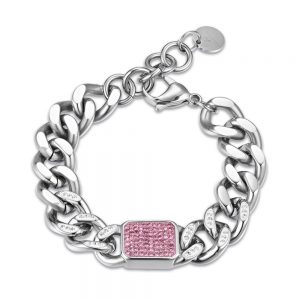 Bracciale donna Luca Barra con Cristalli Rosa BK2204