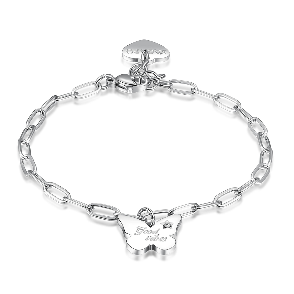 Bracciale-donna-S'agapo'-con-Farfalla-linea-Be-My-Always-SBM55 Bracciale donna S’agapo’ con Farfalla linea Be My Always SBM55