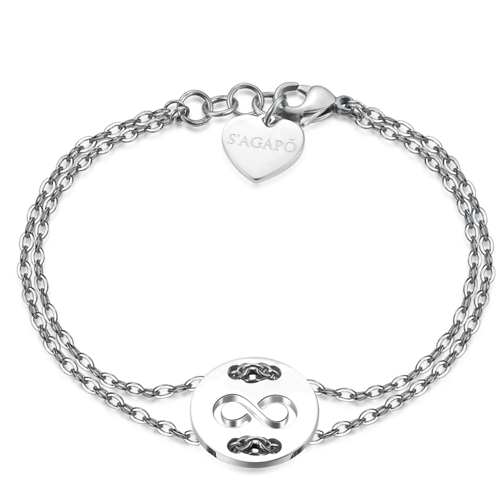 Bracciale-donna-S'agapo'-con-Infinito-linea-Be-My-Always-SBM26 Bracciale donna S’agapo’ con Infinito linea Be My Always SBM26