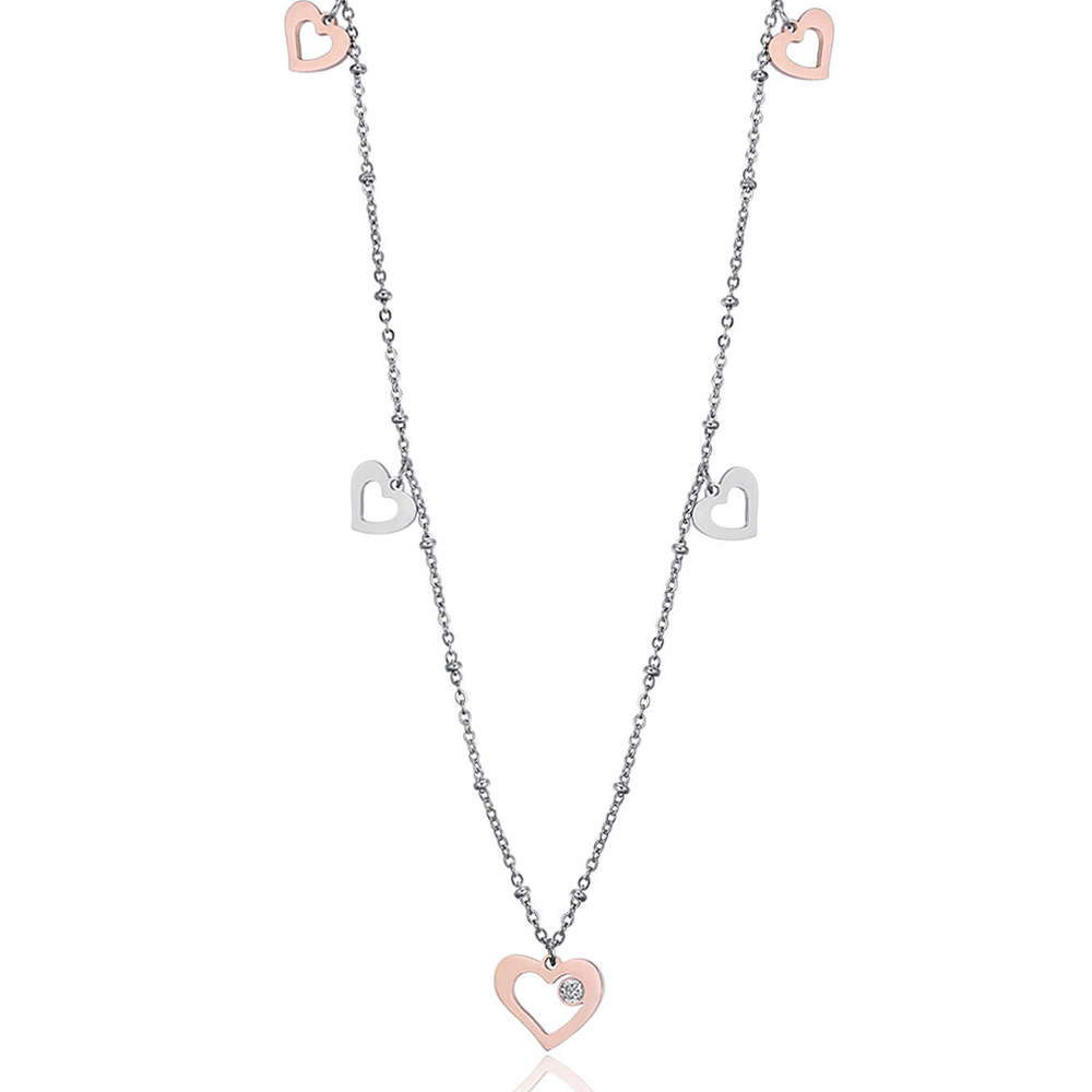 Collana-donna-Luca-Barra-con-cuori-CK1427 Collana donna Luca Barra con cuori CK1427