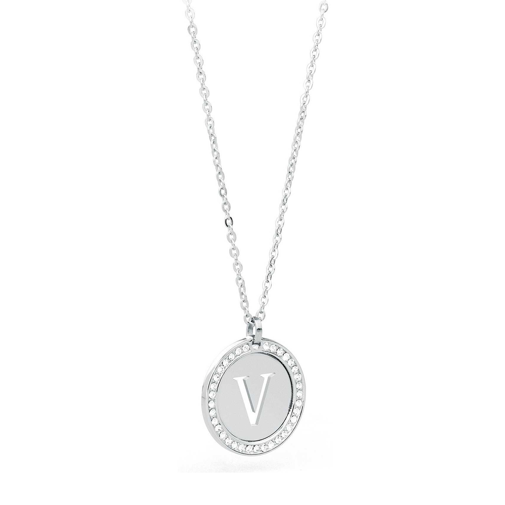 Collana-donna-S'agapo'-Lettering-V-SLR19 Collana donna S’agapo’ Lettering V SLR19