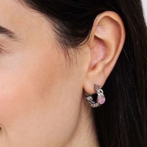 Orecchini donna Luca Barra con Cristalli Rosa OK1142