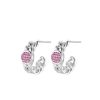 Orecchini donna Luca Barra con Cristalli Rosa OK1142