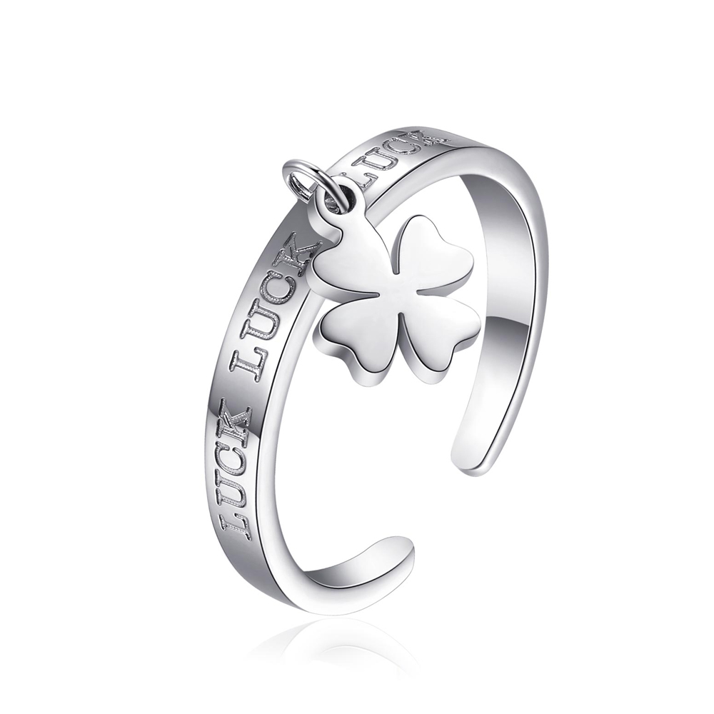 Anello-donna-S’agapo’-Click-con-Quadrifoglio-SCK150 Anello donna S’agapo’ Click con Quadrifoglio SCK150