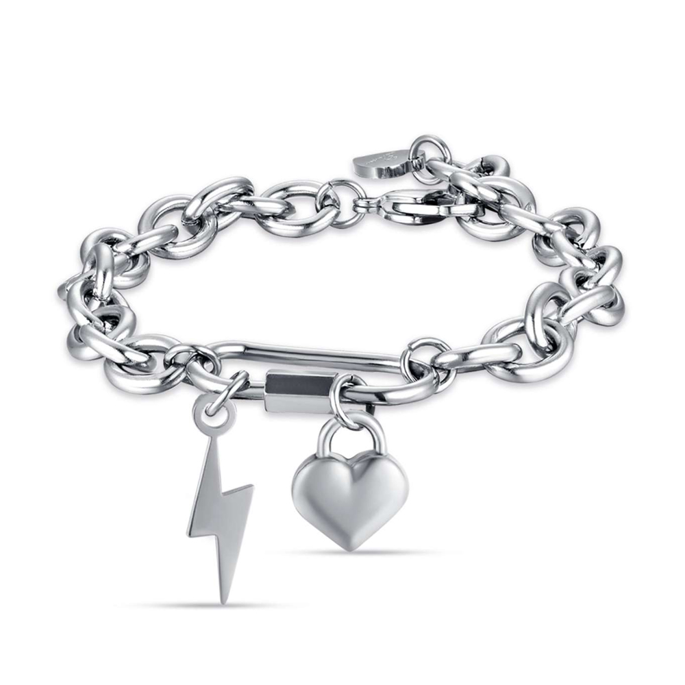 Bracciale-donna-Luca-Barra-con-Cuore-e-Fulmine-BK2219 Bracciale donna Luca Barra con Cuore e Fulmine BK2219