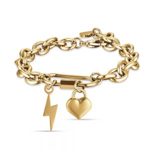 Bracciale donna Luca Barra con Cuore e Fulmine BK2220