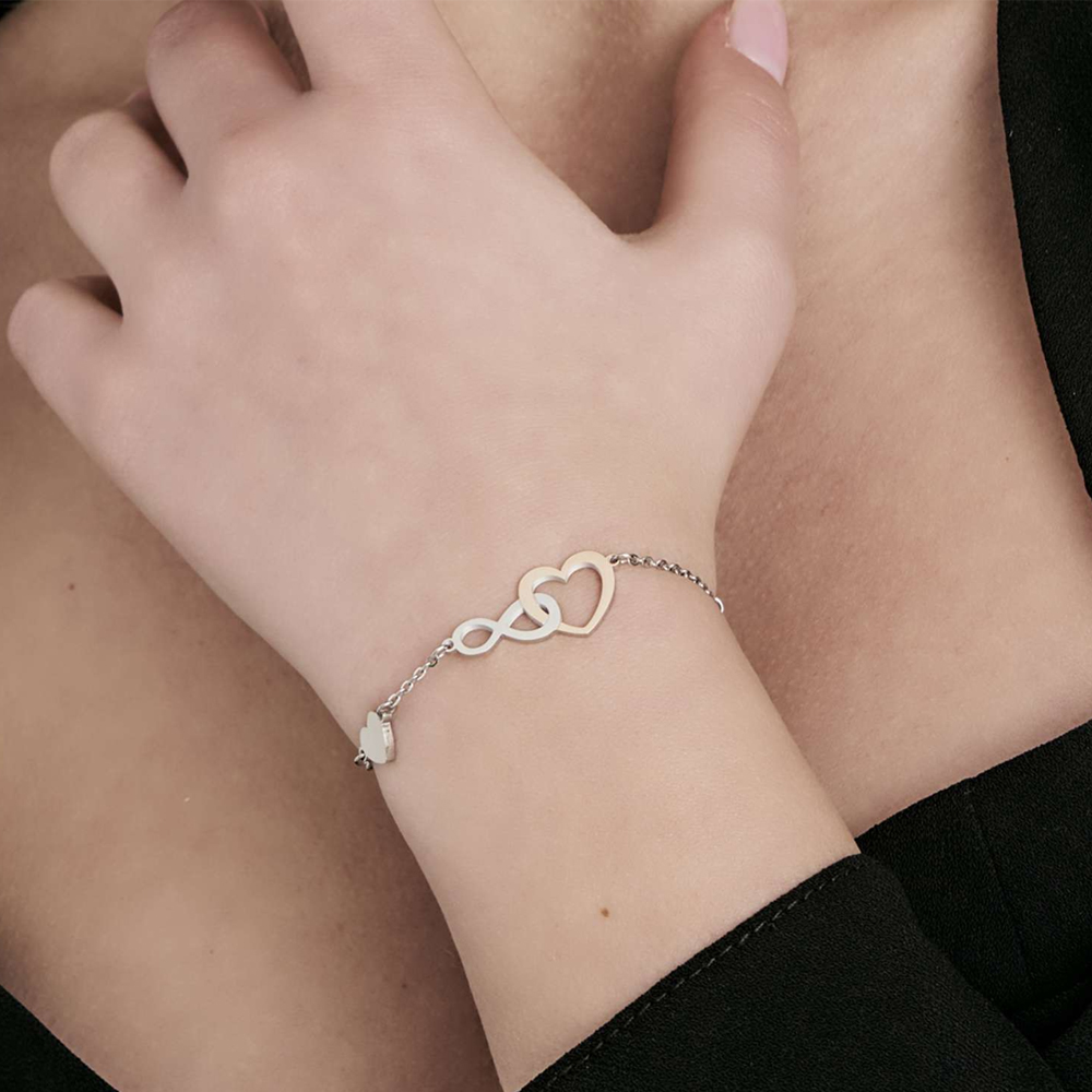 Bracciale-donna-Luca-Barra-con-Cuore-e-Infinito-BK2092 Bracciale donna Luca Barra con Cuore e Infinito BK2092