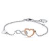 Bracciale donna Luca Barra con Cuore e Infinito BK2092