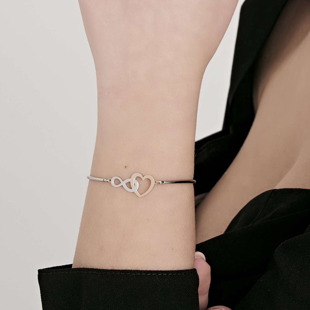 Bracciale-donna-Luca-Barra-con-Cuore-e-Infinito-BK2094 Bracciale donna Luca Barra con Cuore e Infinito BK2094