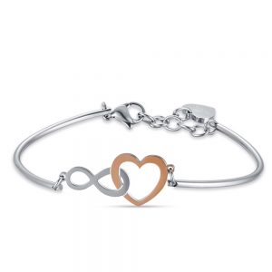 Bracciale donna Luca Barra con Cuore e Infinito BK2094