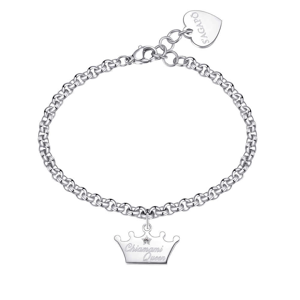 Bracciale-donna-S’agapo’-con-Corona-linea-Be-My-Always-SBM70 Bracciale donna S’agapo’ con Corona linea Be My Always SBM70