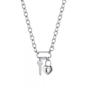 Collana donna Luca Barra con Chiave e Cuore Lucchetto CK1641