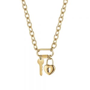 Collana donna Luca Barra con Chiave e Cuore Lucchetto CK1642