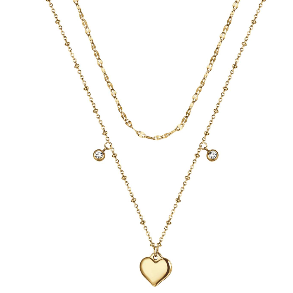 Collana-donna-Luca-Barra-con-Cuore-CK1650 Collana donna Luca Barra con Cuore CK1650