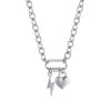 Collana donna Luca Barra con Cuore e Fulmine CK1643