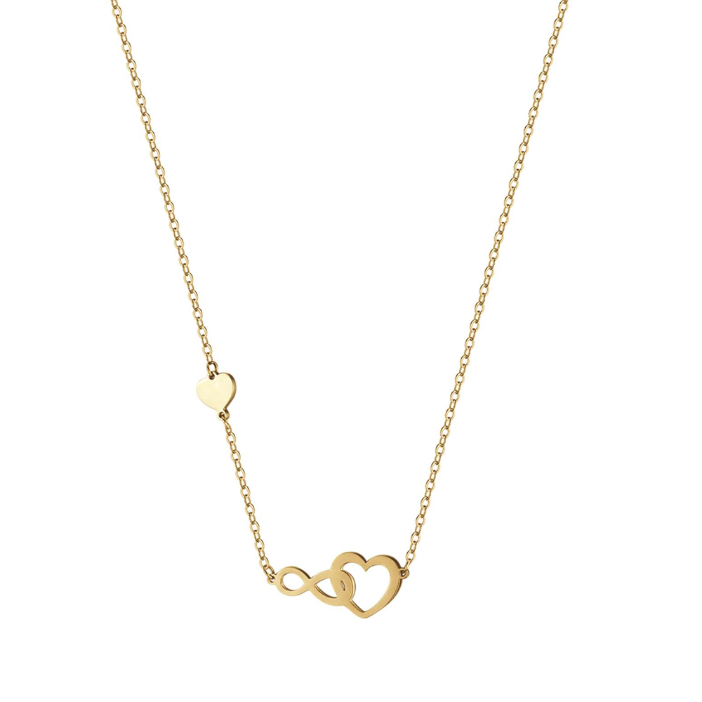 Collana-donna-Luca-Barra-con-Cuore-e-Infinito-CK1575 Collana donna Luca Barra con Cuore e Infinito CK1575