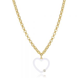 Collana donna S’agapo’ con Cuore linea Vibes SVB09