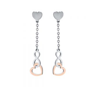 Orecchini donna Luca Barra con Cuori ed Infinito OK1112