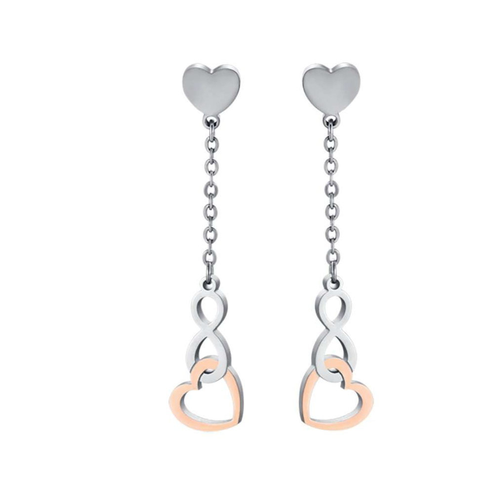 Orecchini-donna-Luca-Barra-con-Cuori-ed-Infinito-OK1112 Orecchini donna Luca Barra con Cuori ed Infinito OK1112