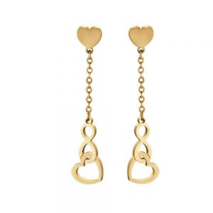 Orecchini donna Luca Barra con Cuori ed Infinito OK1113