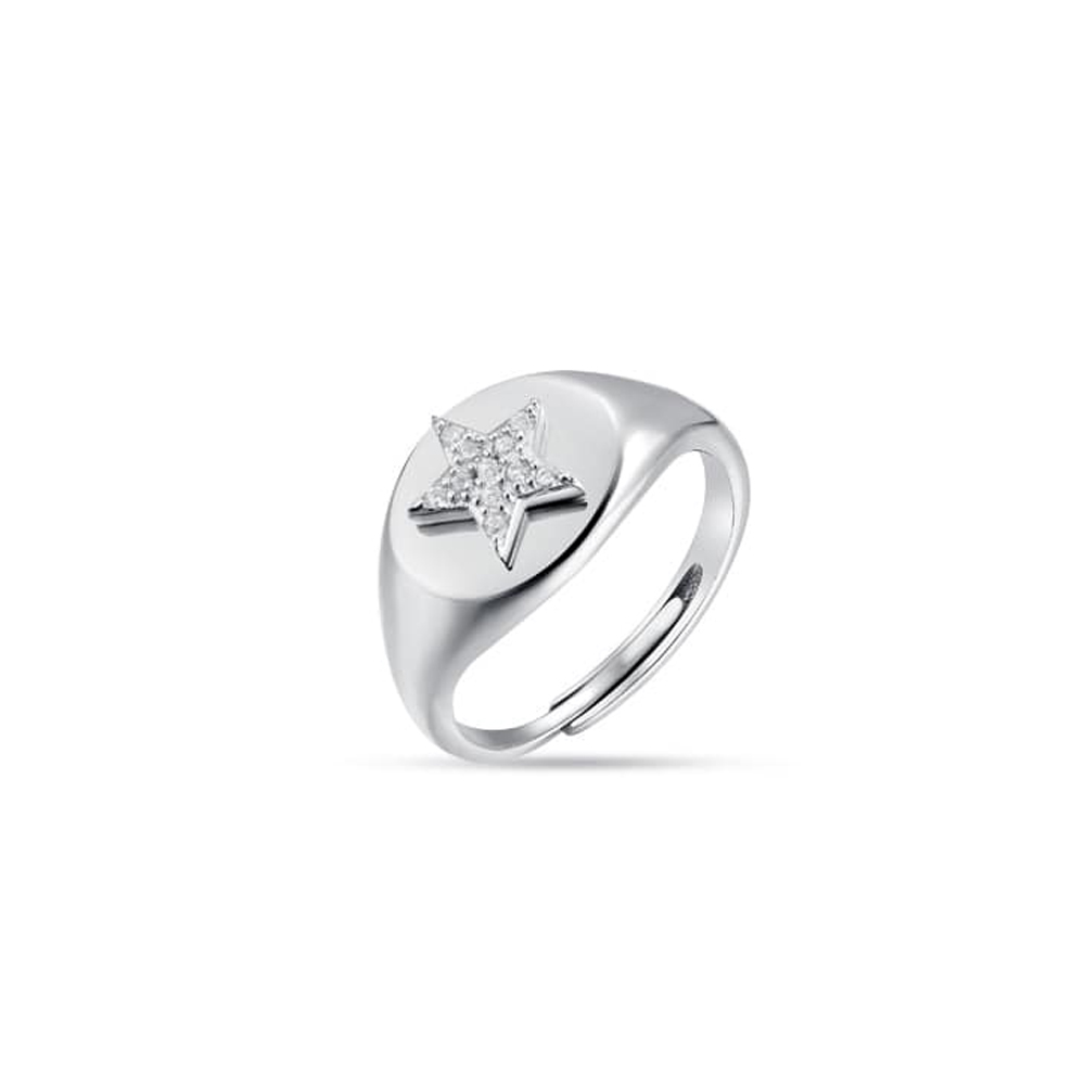 Anello-donna-Sigillo-Melitea-con-Stella-MA175 Anello donna Sigillo Melitea con Stella MA175
