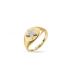 Anello donna Sigillo Melitea con Stella MA176