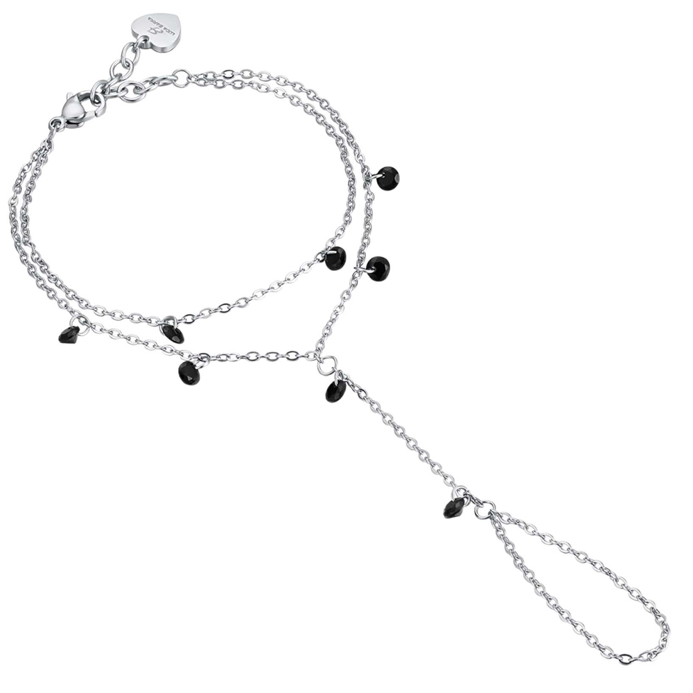 Baciamano-donna-Luca-Barra-con-Cristalli-neri-BM101 Baciamano donna Luca Barra con Cristalli neri BM101