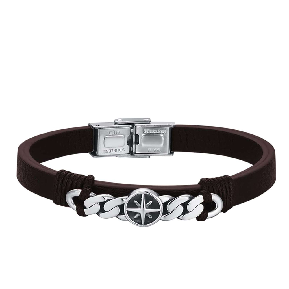 Bracciale-uomo-Luca-Barra-con-Rosa-Dei-Venti-BA1373 Bracciale uomo Luca Barra con Rosa Dei Venti BA1373