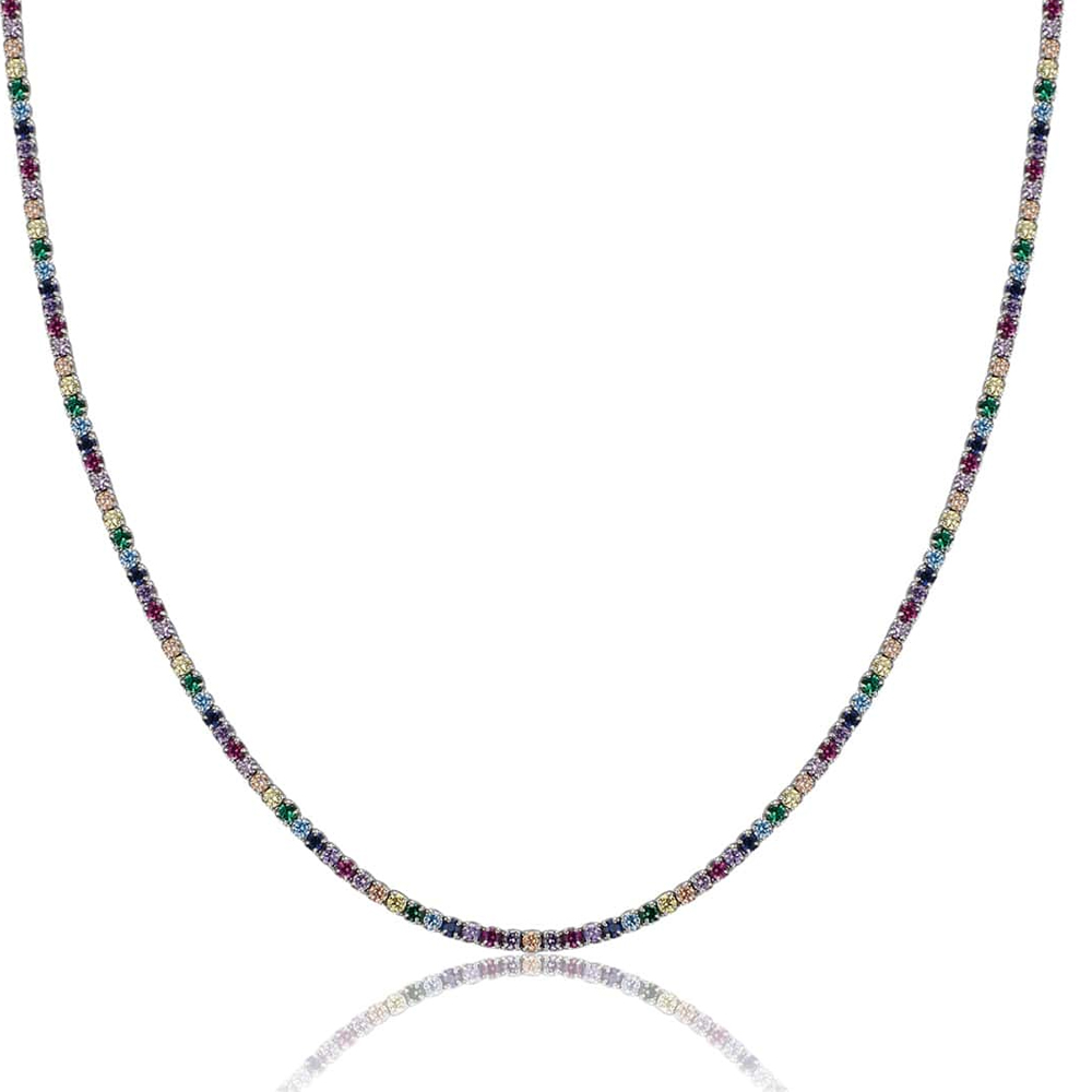 Collana-Tennis-donna-Melitea-Multicolor-MC316 Collana Tennis donna Melitea Multicolor MC316
