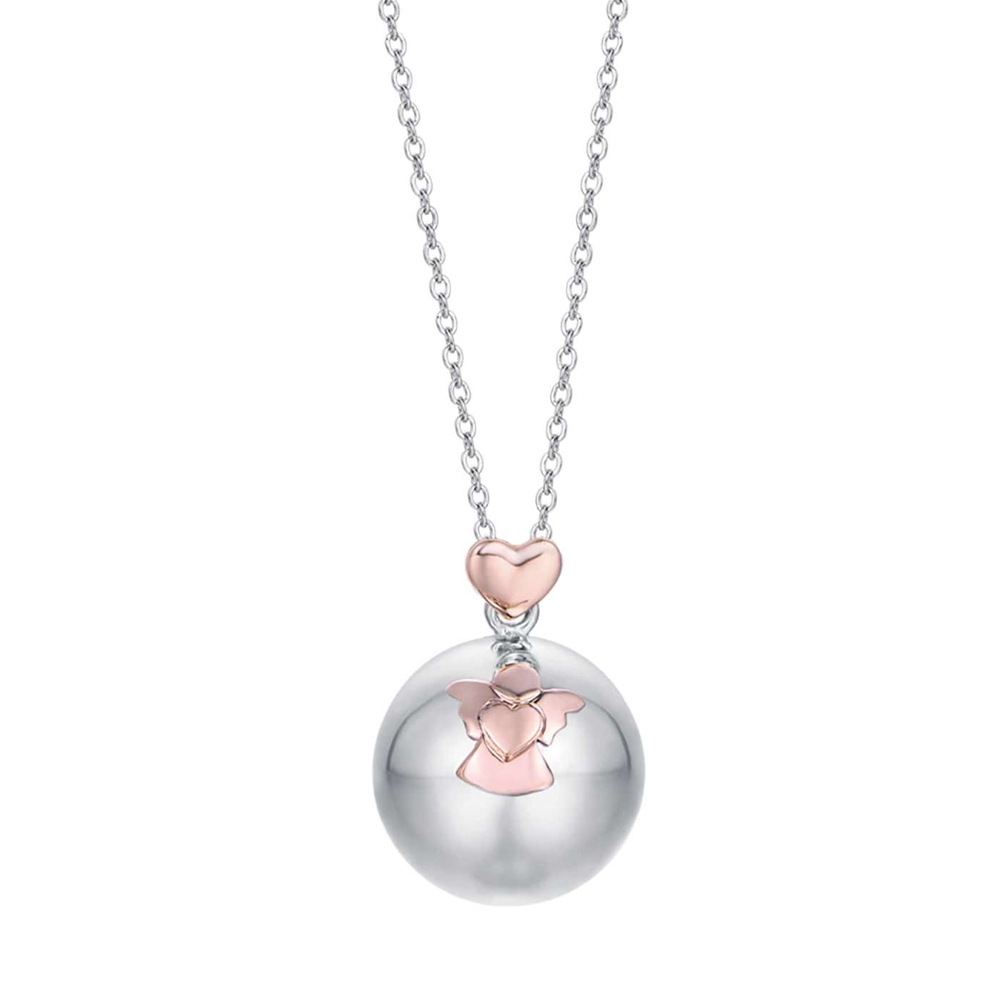 Collana-donna-Chiama-Angeli-con-Angelo-e-Cuore-CK1464 Collana donna Chiama Angeli con Angelo e Cuore CK1464