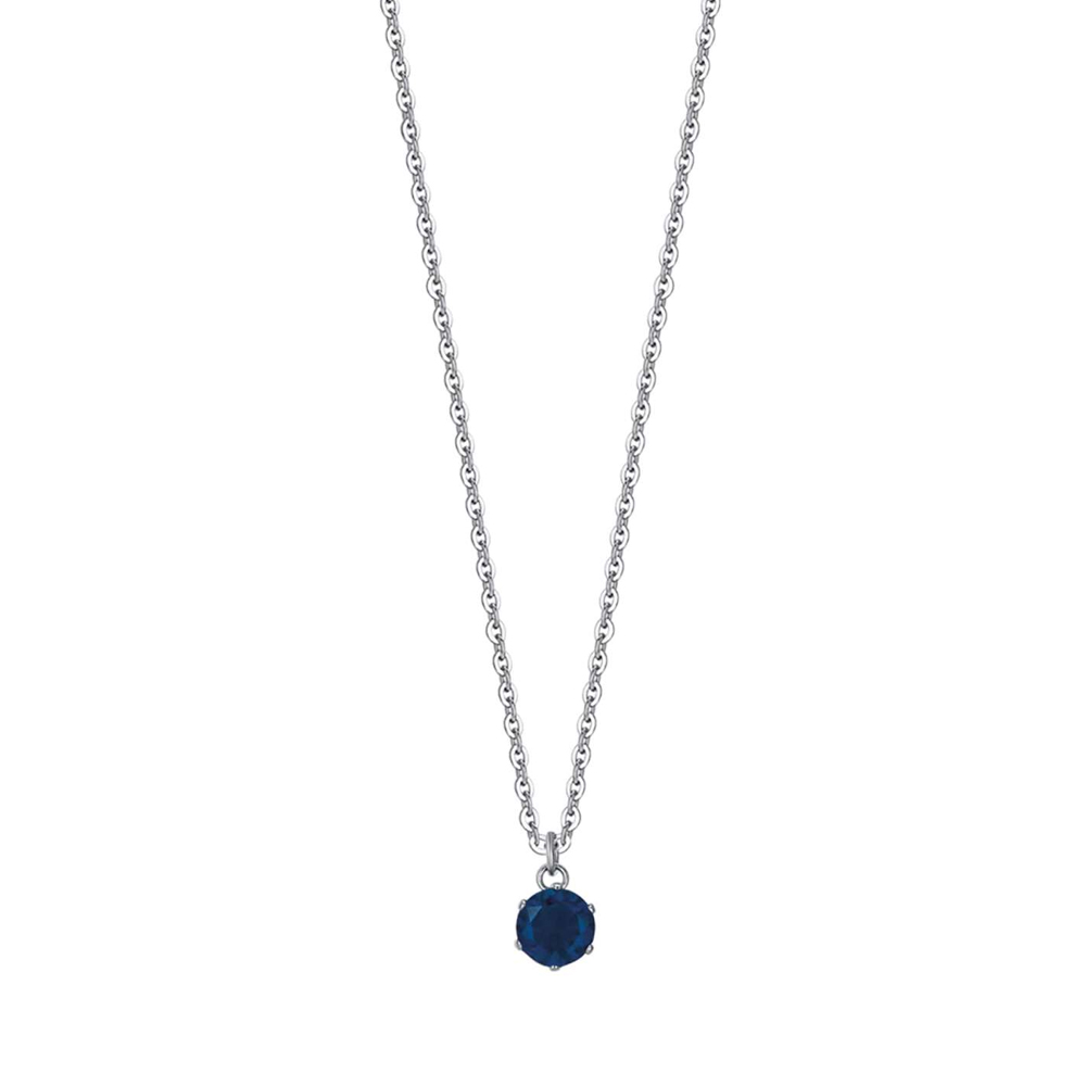Collana-donna-Luca-Barra-con-Cristallo-Blu-CK1690 Collana donna Luca Barra con Cristallo Blu CK1690