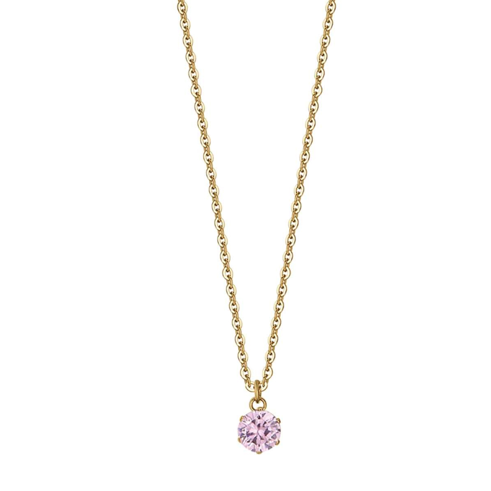 Collana-donna-Luca-Barra-con-Cristallo-Rosa-CK1696 Collana donna Luca Barra con Cristallo Rosa CK1696