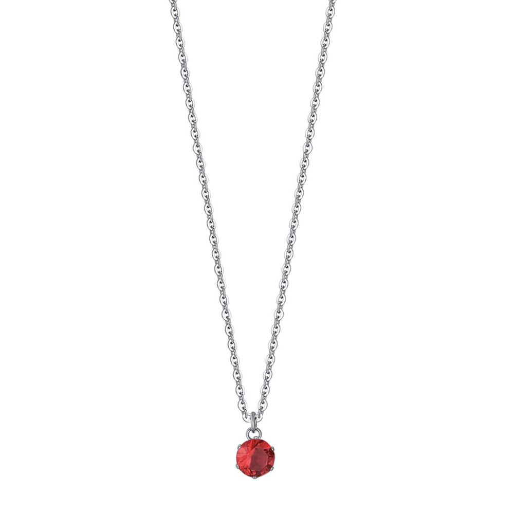 Collana-donna-Luca-Barra-con-Cristallo-Rosso-CK1692 Collana donna Luca Barra con Cristallo Rosso CK1692