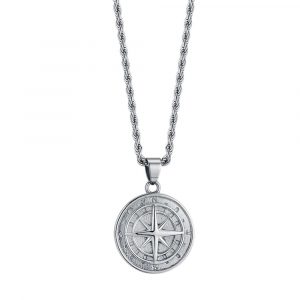 Collana uomo Luca Barra con Rosa Dei Venti CA448