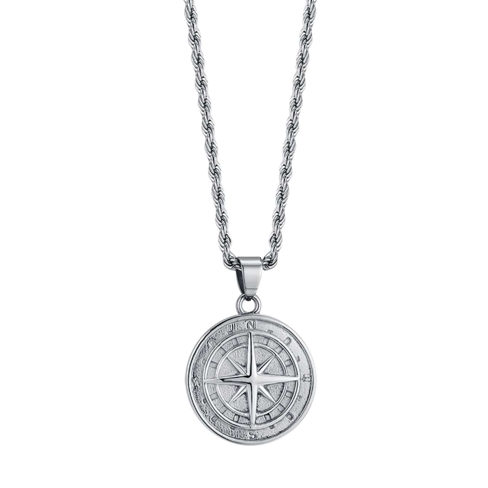Collana-uomo-Luca-Barra-con-Rosa-Dei-Venti-CA448 Collana uomo Luca Barra con Rosa Dei Venti CA448