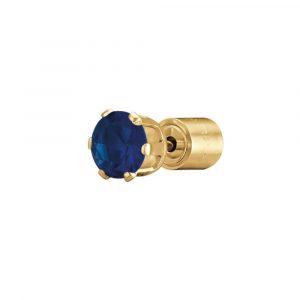 Orecchino singolo donna Luca Barra con Cristallo Blu OK1167