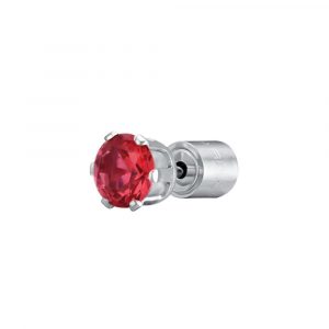 Orecchino singolo donna Luca Barra con Cristallo Rosso OK1161