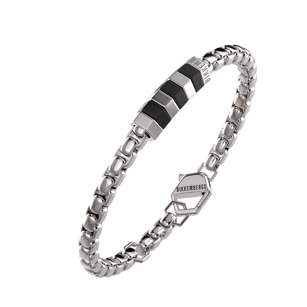 Bracciale-Uomo-Bikkembergs-BOLT-con-diamanti-BOLB02WB Bracciale Uomo Bikkembergs BOLT con diamanti BOLB02WB