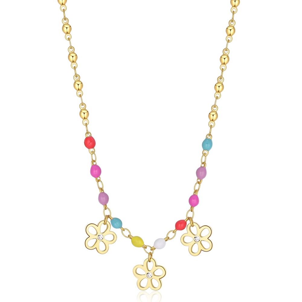Collana-donna-S’agapo’-con-Fiori-linea-Vibes-SVB20 Collana donna S’agapo’ con Fiori linea Vibes SVB20