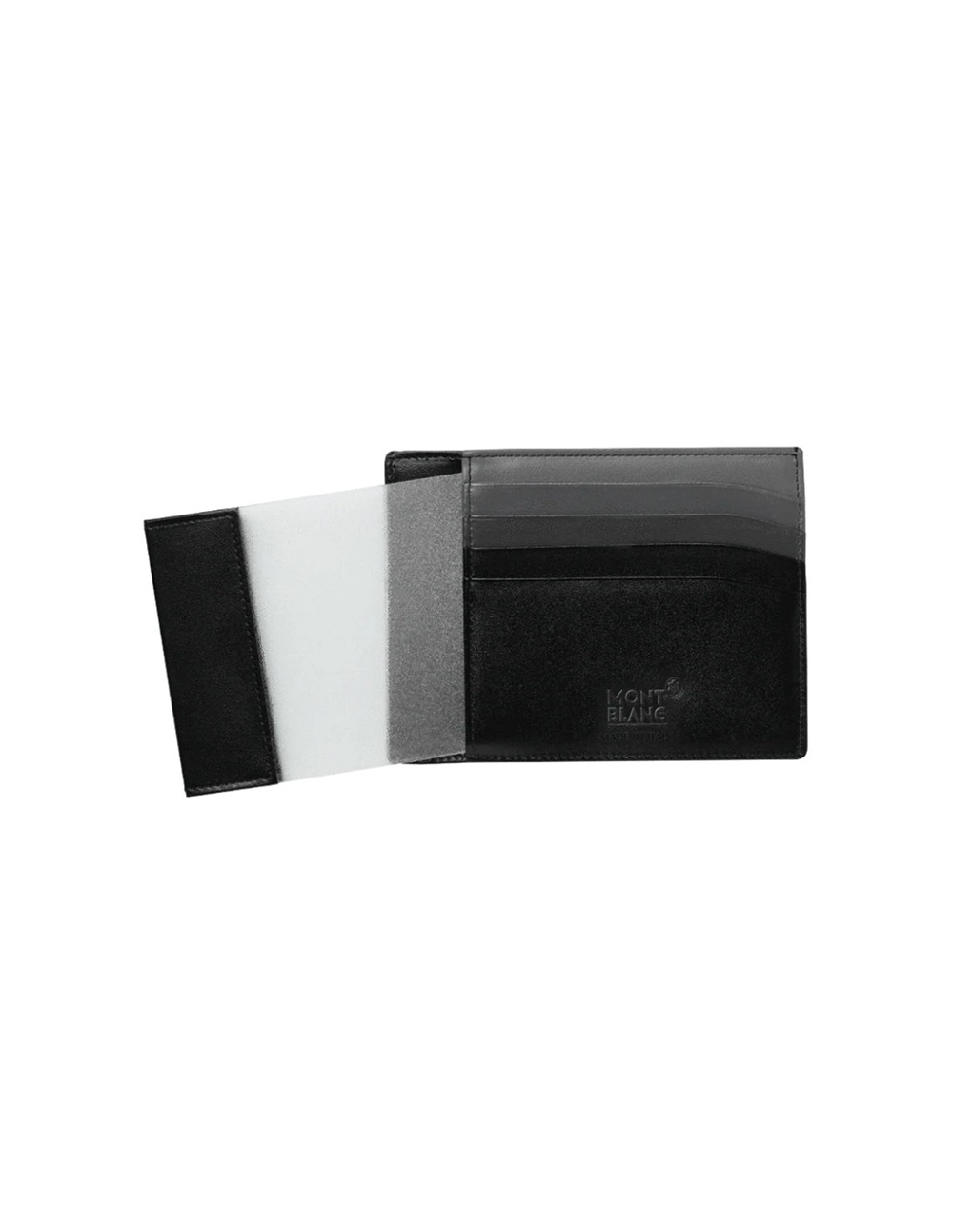 Custodia-Portacarte-Montblanc-126214-in-pelle-nera-grigia-con-4-scomparti-e-portadocumento-estraibile-collezione-Meisterst-ck
