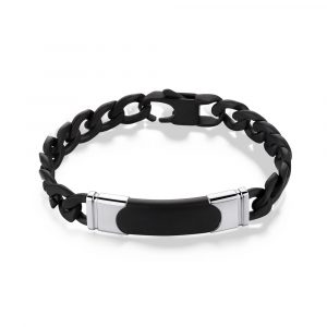 Bracciale Uomo Nero in Acciaio  S'Agapo' PARKOUR SKR14