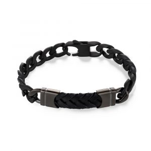 Bracciale Uomo Nero in Acciaio S'Agapo' PARKOUR SKR17