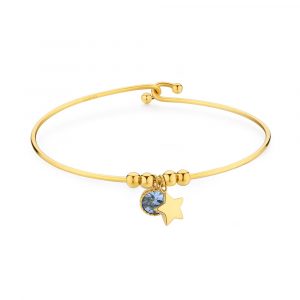 Bracciale Rigido Donna in Acciaio Dorato S'Agapo' LUCKY LIGHT SKT32