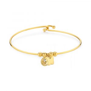 Bracciale Rigido Donna in Acciaio Dorato S'Agapo' LUCKY LIGHT SKT34