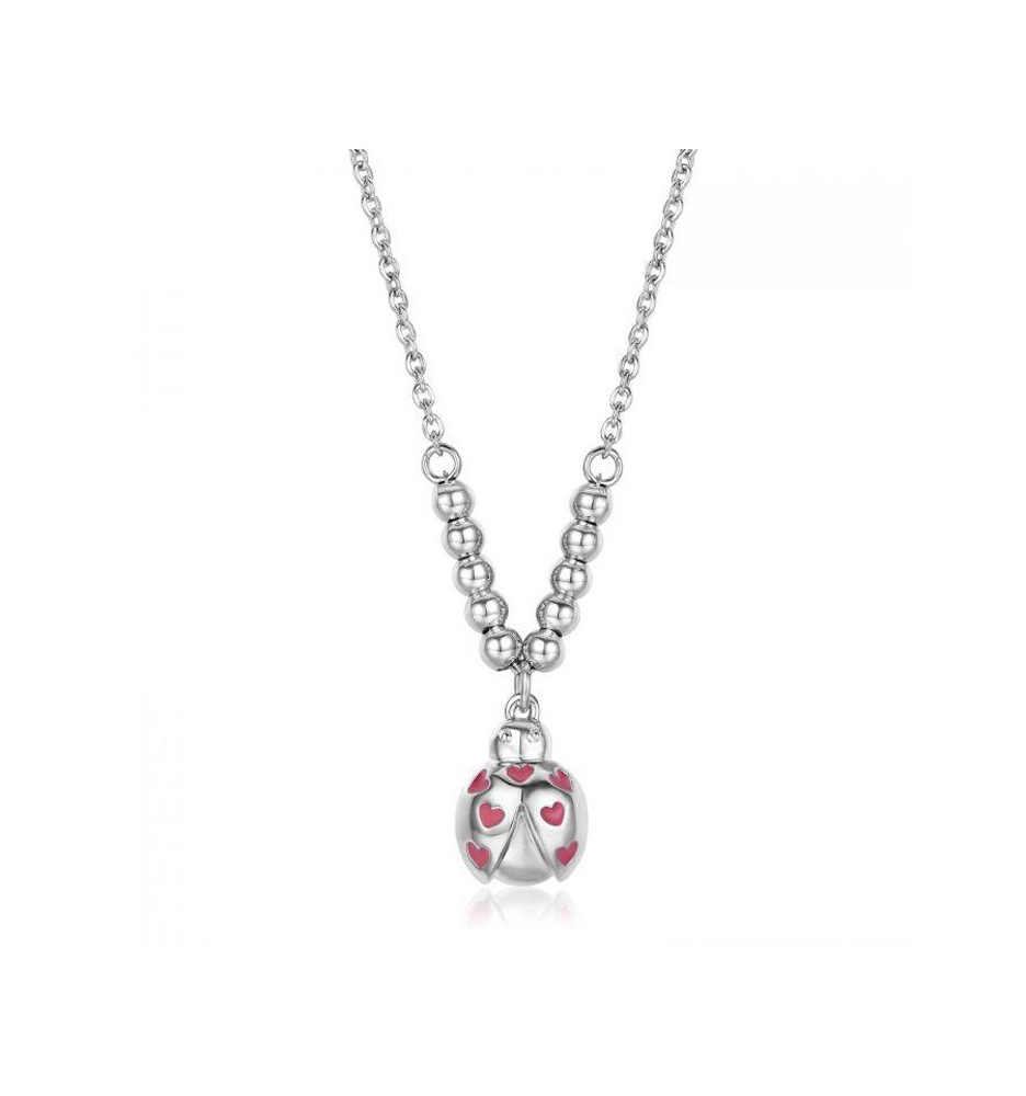 luca-barra-gioielli-girocollo-in-acciaio-luca-barra-con-ciondolo-coccinella-smalto-rosa-ck1201