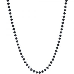 Collana Donna con Sfere in Vetro Nere in Acciaio S'Agapo' SHAC46