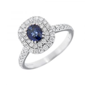 Anello donna con Diamanti e Zaffiro Naturale Davite e Delucchi AA 031984 ZF