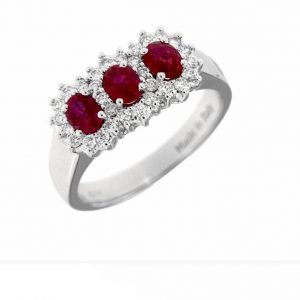 Anello Donna Trilogy con Diamanti e Rubini Davite e Delucchi AA 031814 RB