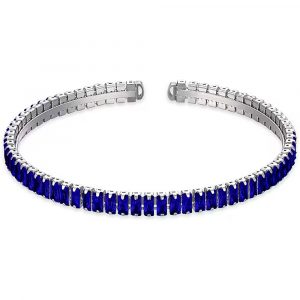 Bracciale in acciaio con cristalli blu Luca Barra BK2385
