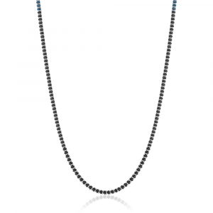 Collana con Ematite Nera e Silver in Acciaio Uomo CL294